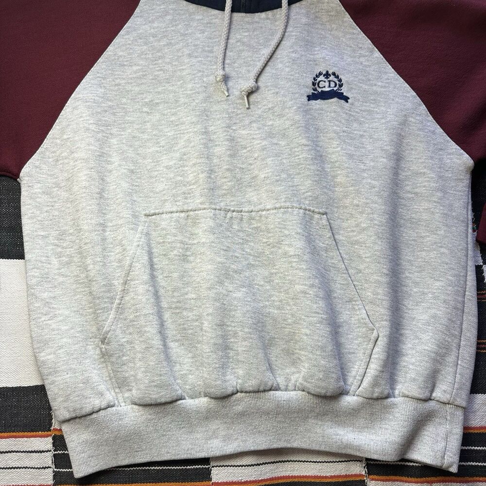 Vintage Christian Dior Monsieur Color Block Hoodie 90s Streetwear Embroidered XL - Picture 8 of 16